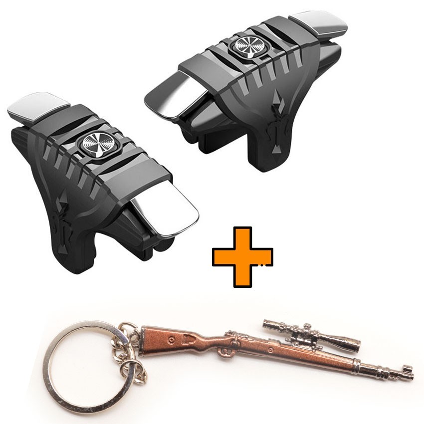 

Игровые контроллеры Marpiel F01 (геймпад триггеры курки для смартфона для PUBG) + брелок Kar98k