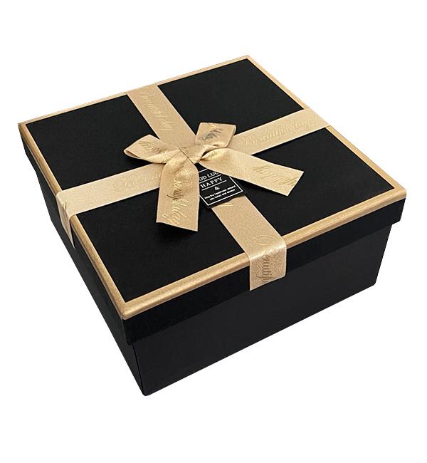 Подарочная коробка, 50-125гр., металл и ткань, коричневая