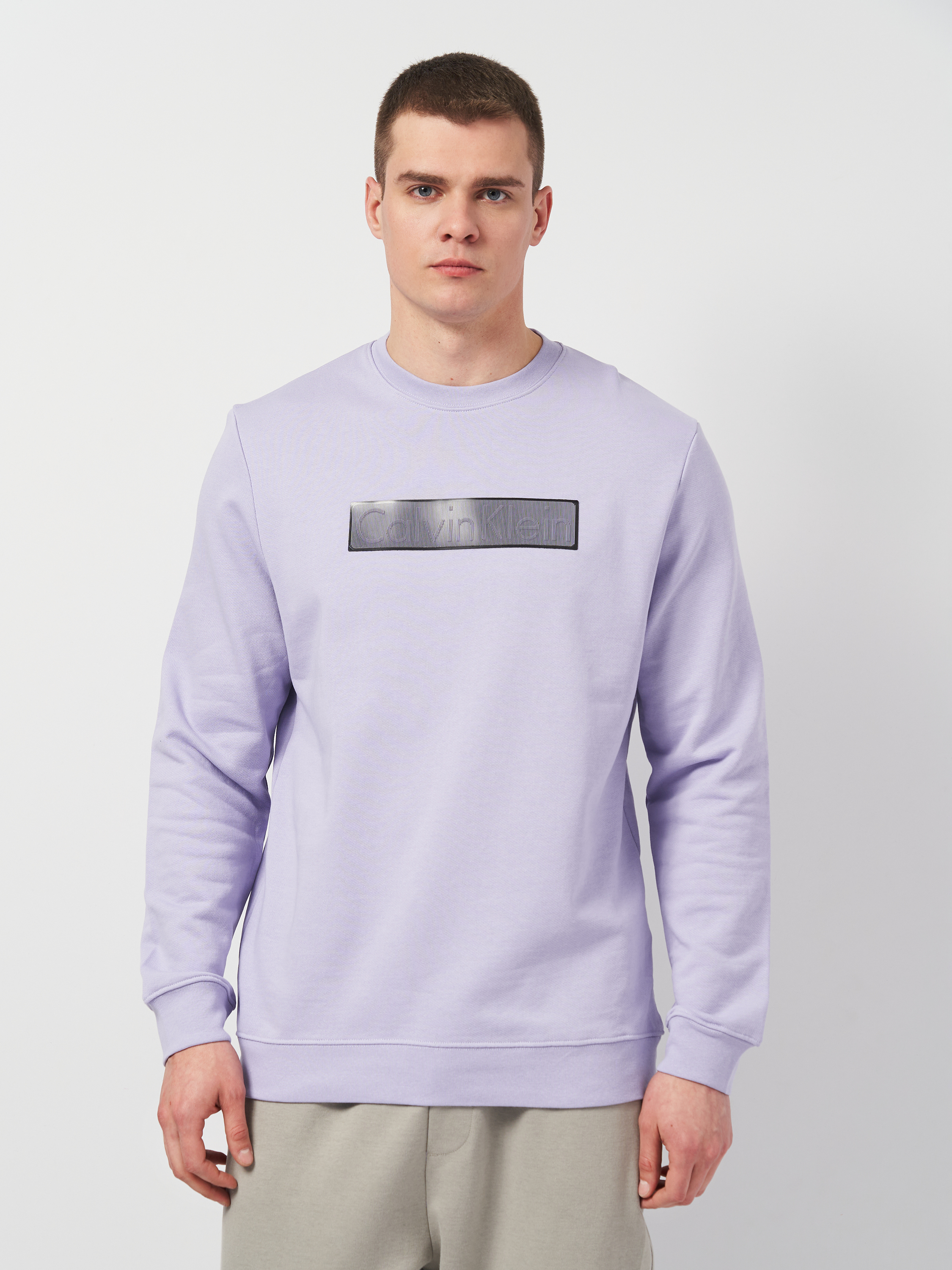 Акция на Світшот чоловічий Calvin Klein Jeans 11295.4 S (44) Фіолетовий от Rozetka