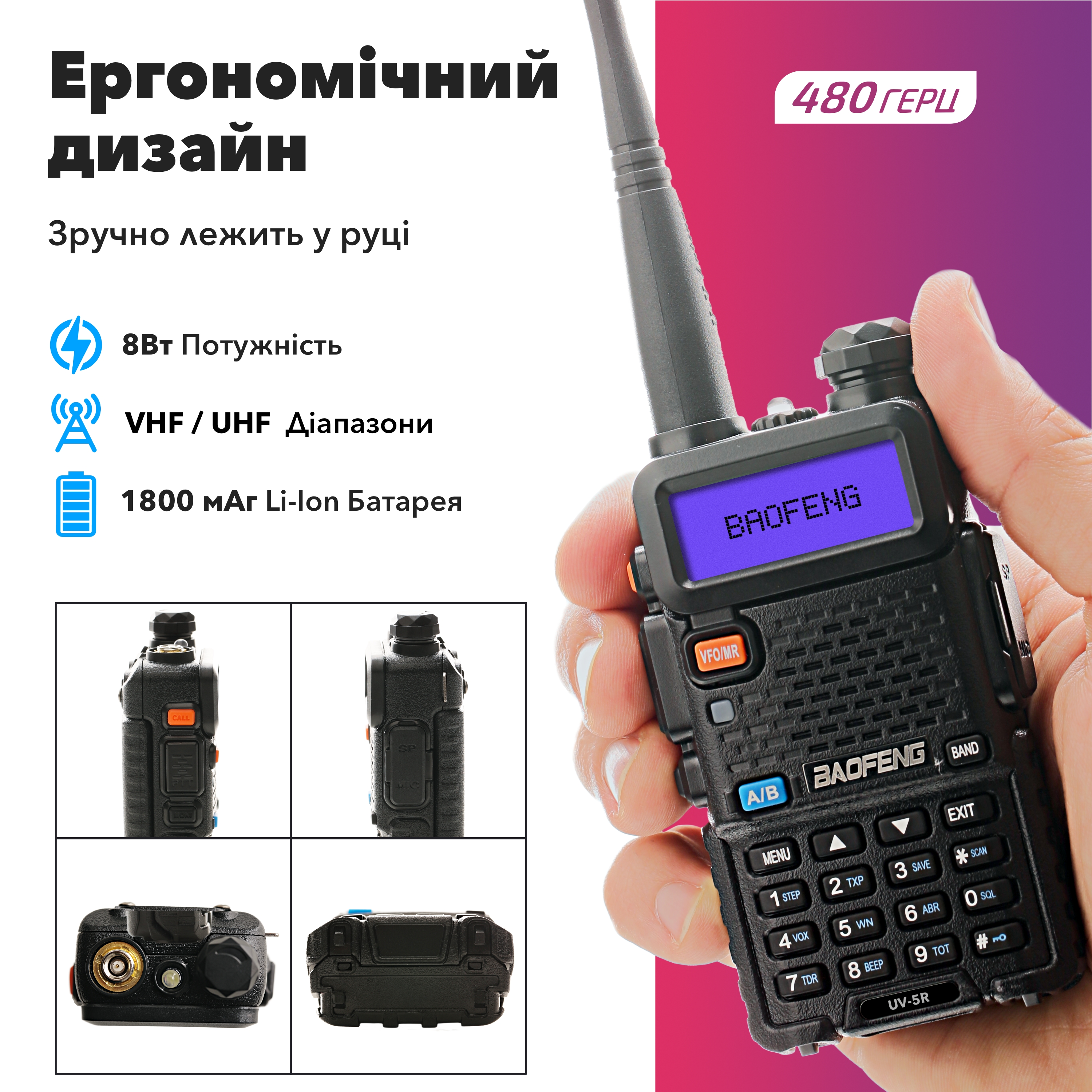 Рация Baofeng UV-5R. Быстрый обзор, быстрая настройка!