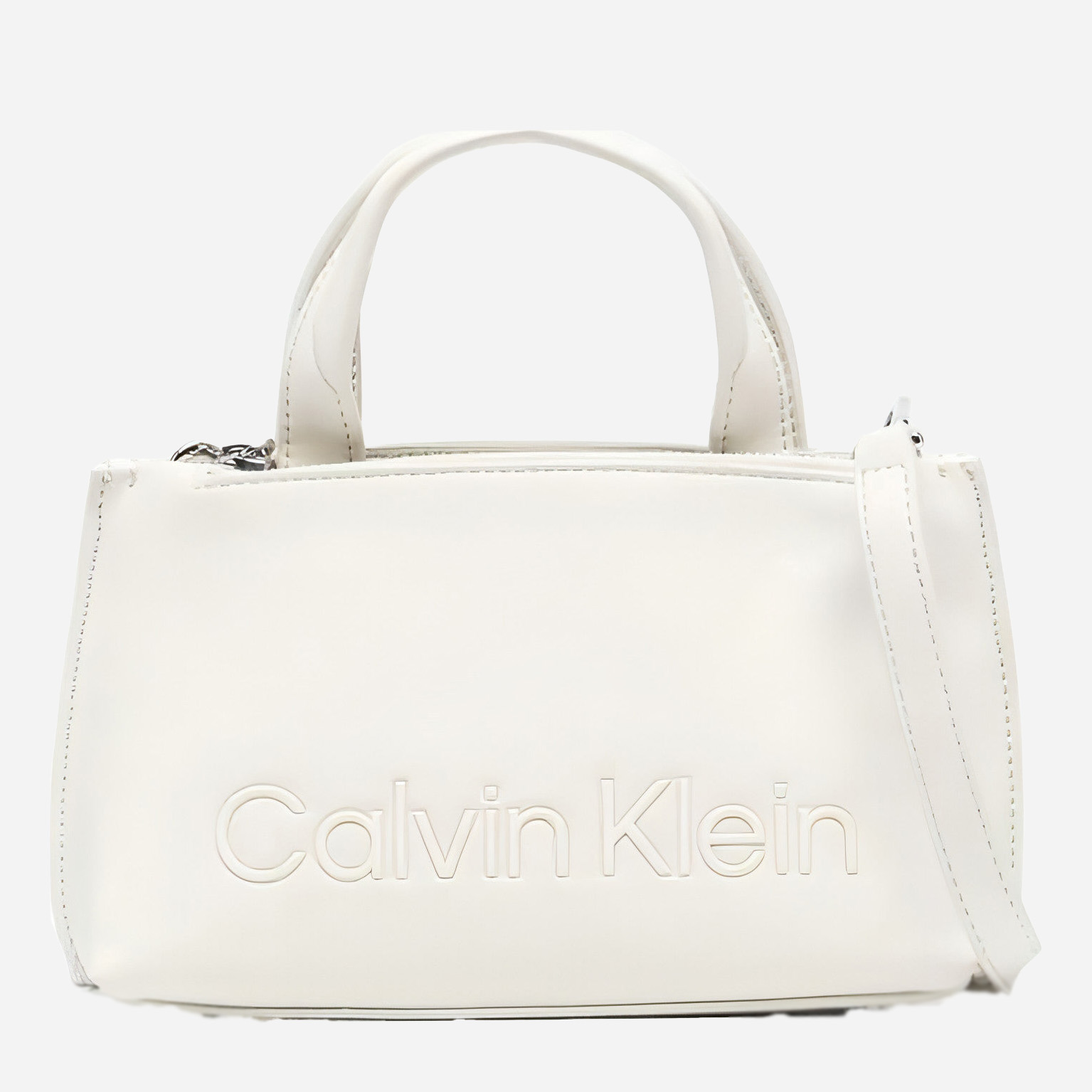 Акція на Сумка крос-боді через плече жіноча Calvin Klein CKRK60K610167PC4 Біла від Rozetka