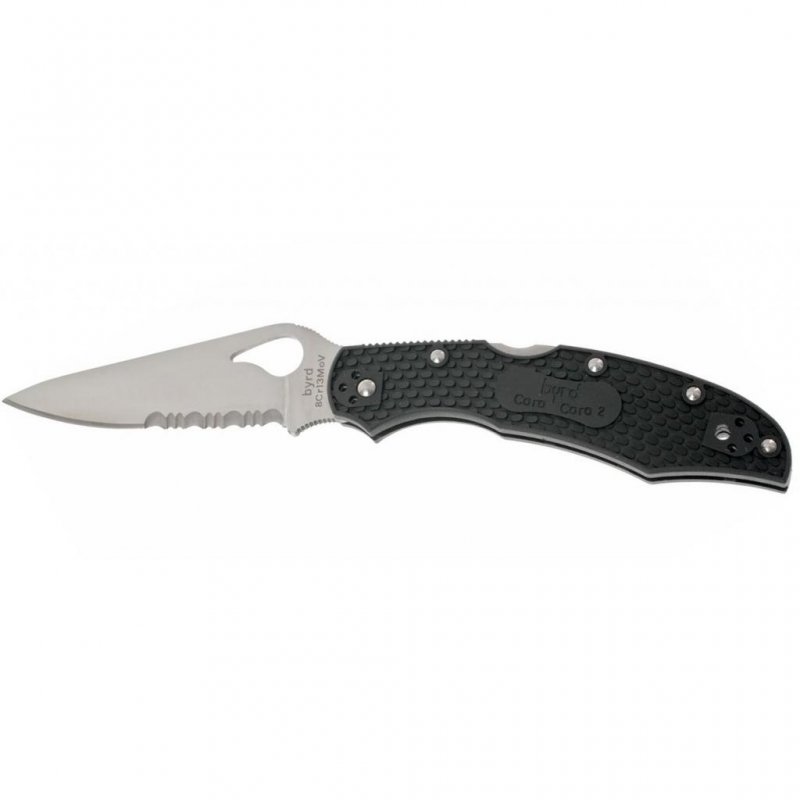 

Нож Spyderco Byrd Cara Cara 2, FRN, полусеррейтор (BY03PSBK2)