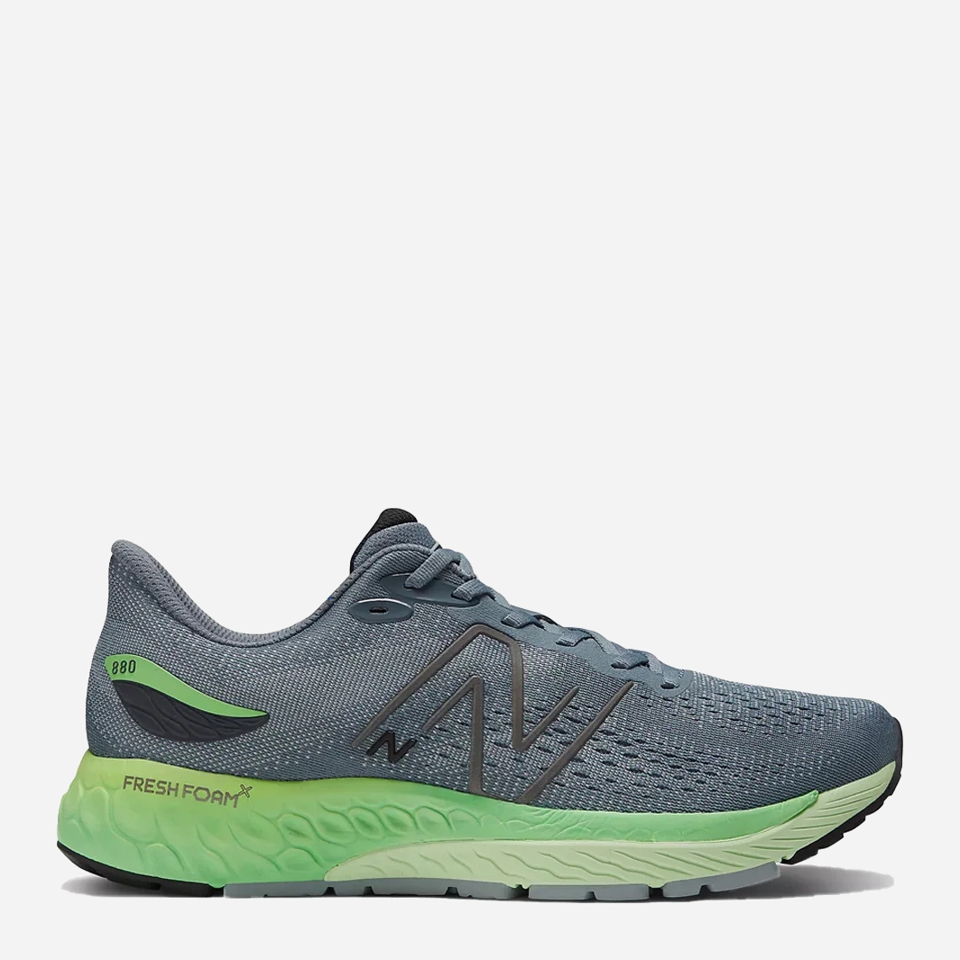 Акція на Чоловічі кросівки для бігу New Balance Fresh Foam x 880v12 M880E12 43 (9.5US) 27.5 см Сірий/Зелений від Rozetka