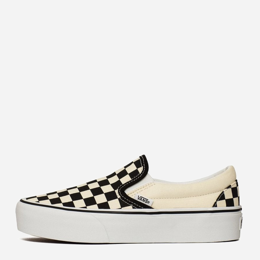 Акція на Жіночі сліпони Vans Checkerboard Classic Slip-On Platform VN00018EBWW 40 Чорний/Білий від Rozetka