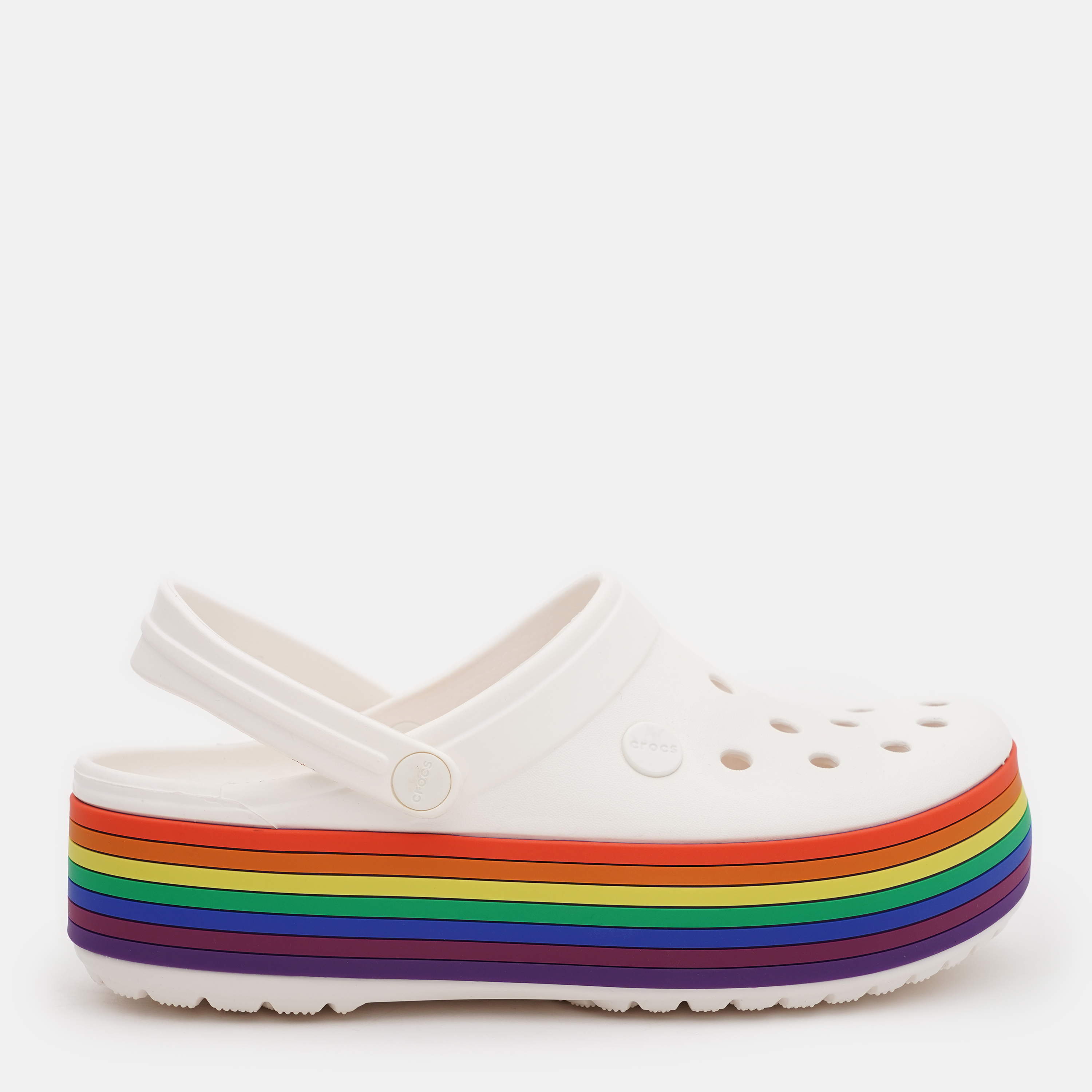 Акція на Жіночі крокси Crocs Crocband Platform Rainbow 205980-94S 39-40 (M7/W9) 25 см Різнокольорові від Rozetka