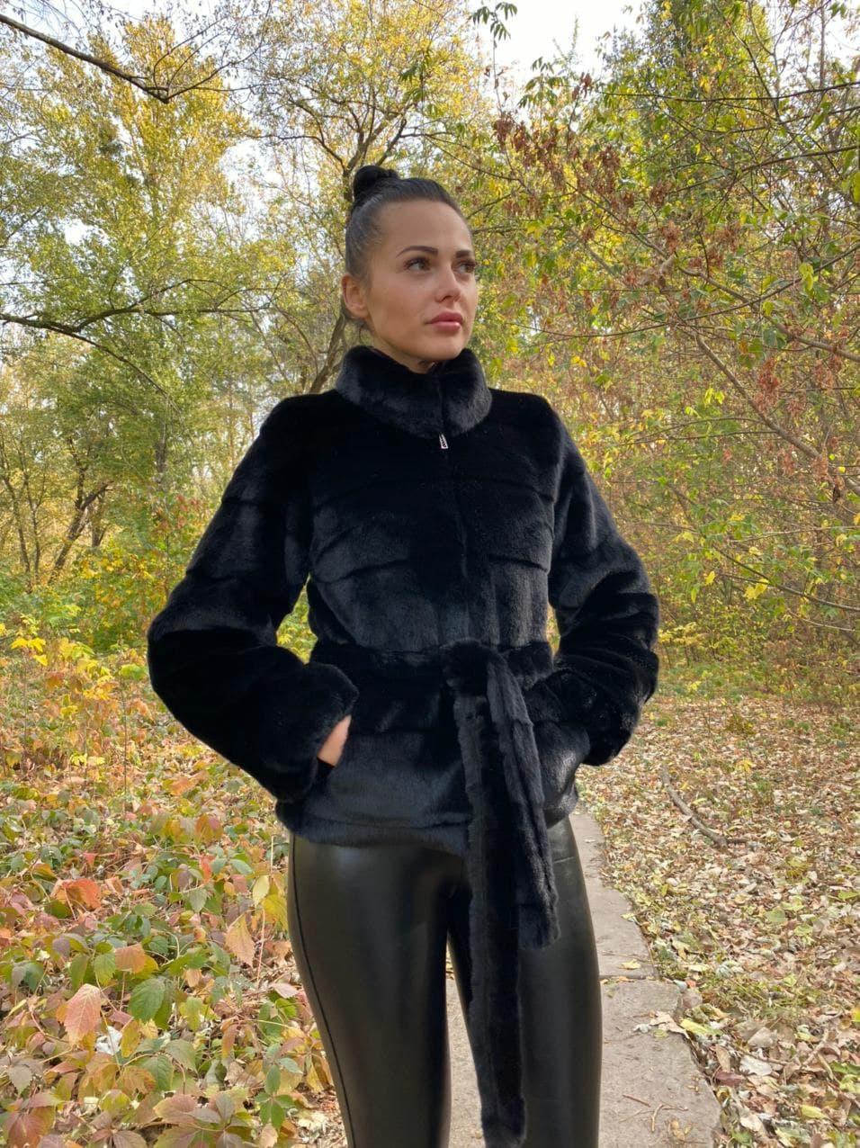 

Шуба из искусственного меха короткая с воротником стойкой MNC черный 39rv158, Шуба из искусственного меха короткая с воротником стойкой MNC черный 39rv158 42