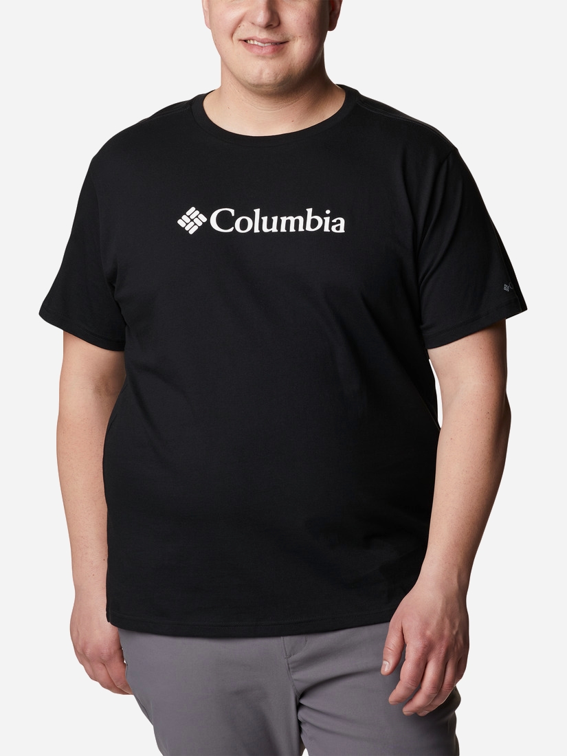 Акція на Футболка бавовняна чоловіча Columbia CSC Basic Logo Short Sleeve 1680054-010 3X Чорна від Rozetka