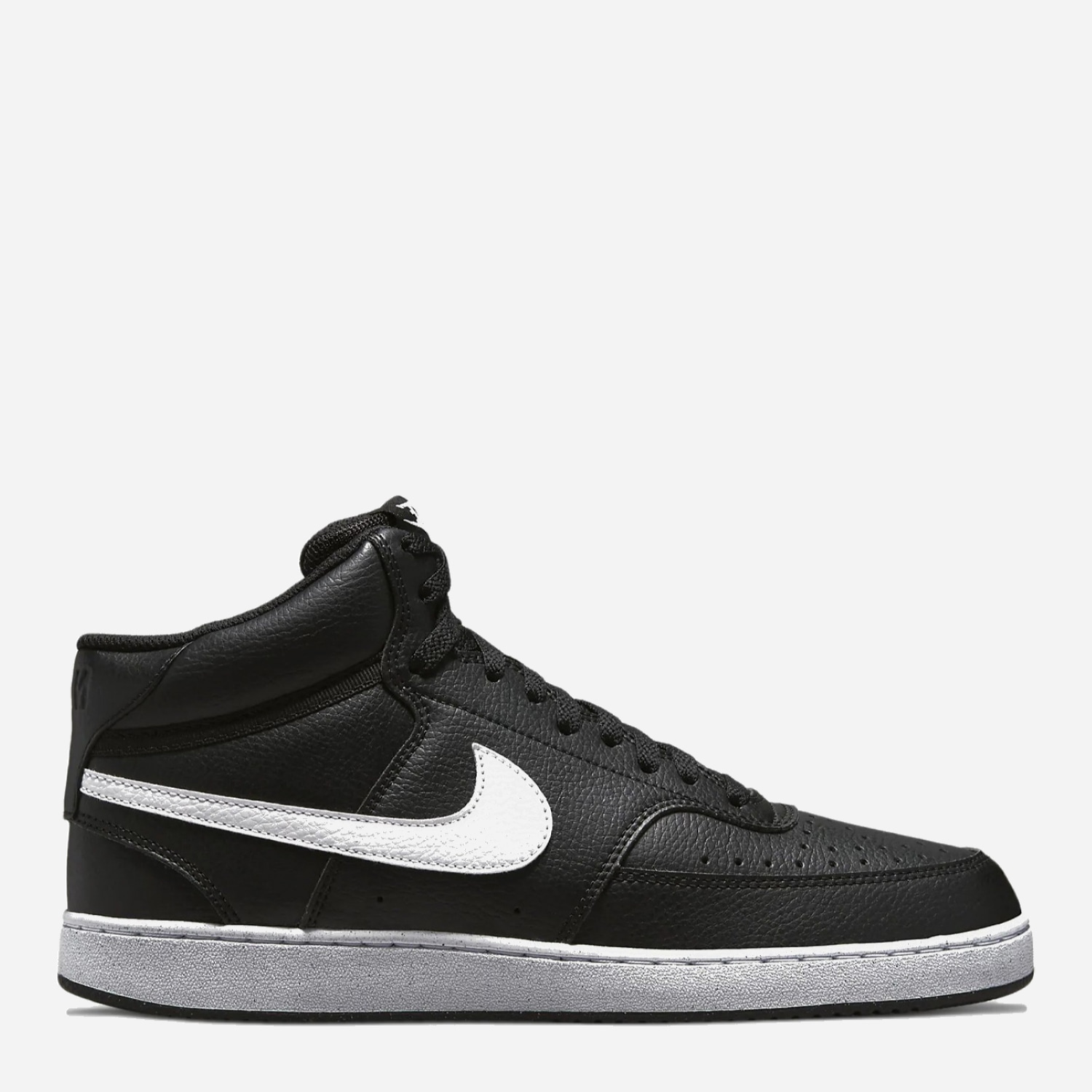 Акція на Чоловічі кеди високі Nike Court Vision Mid Nn DN3577-001 40.5 (7.5US) 25.5 см Black/White-Black від Rozetka