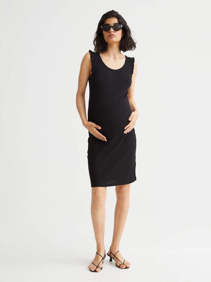 Акція на Плаття для вагітних міді літнє H&M 061097186 S Чорне від Rozetka