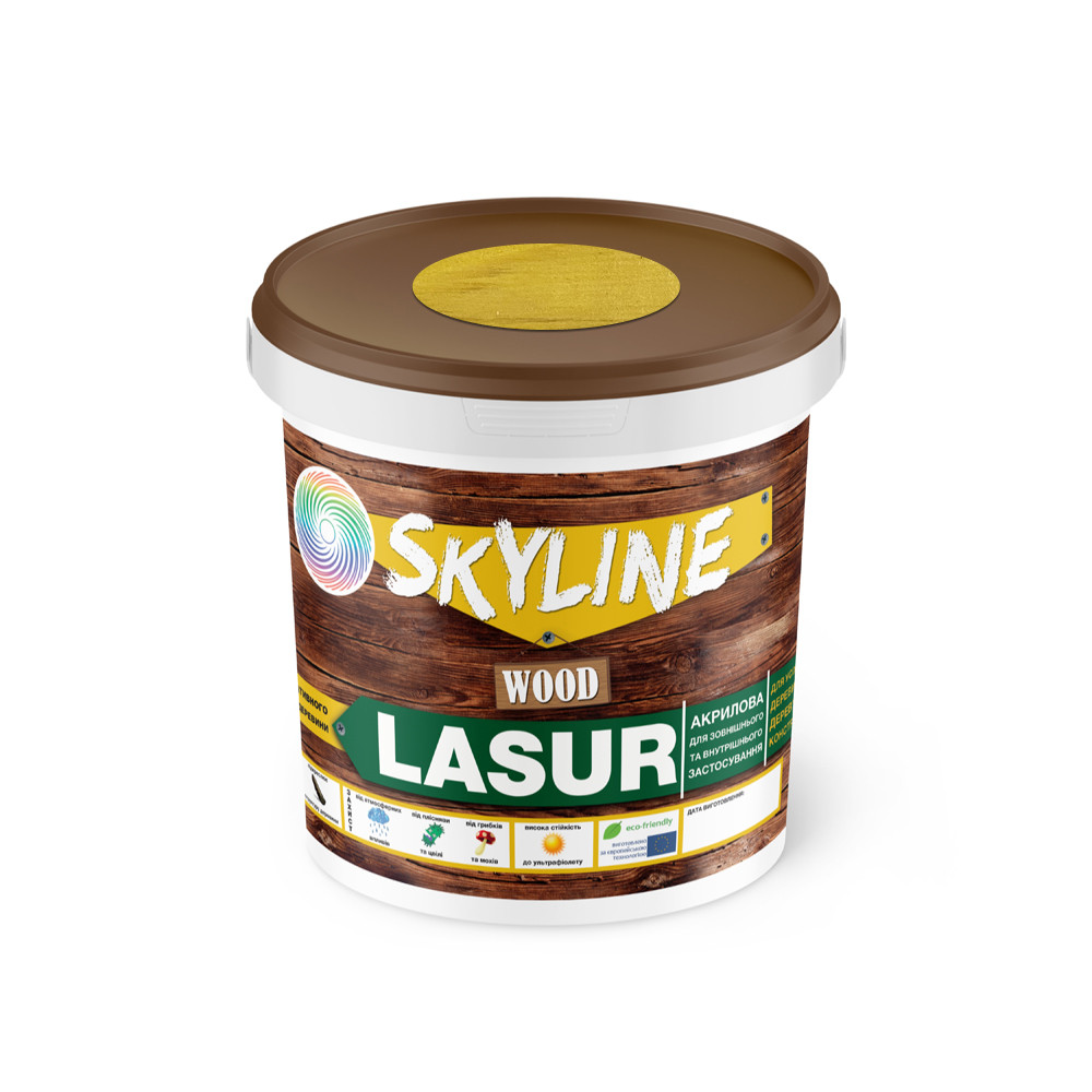 Лазурь декоративно-защитная для обработки дерева LASUR Wood SkyLine ...