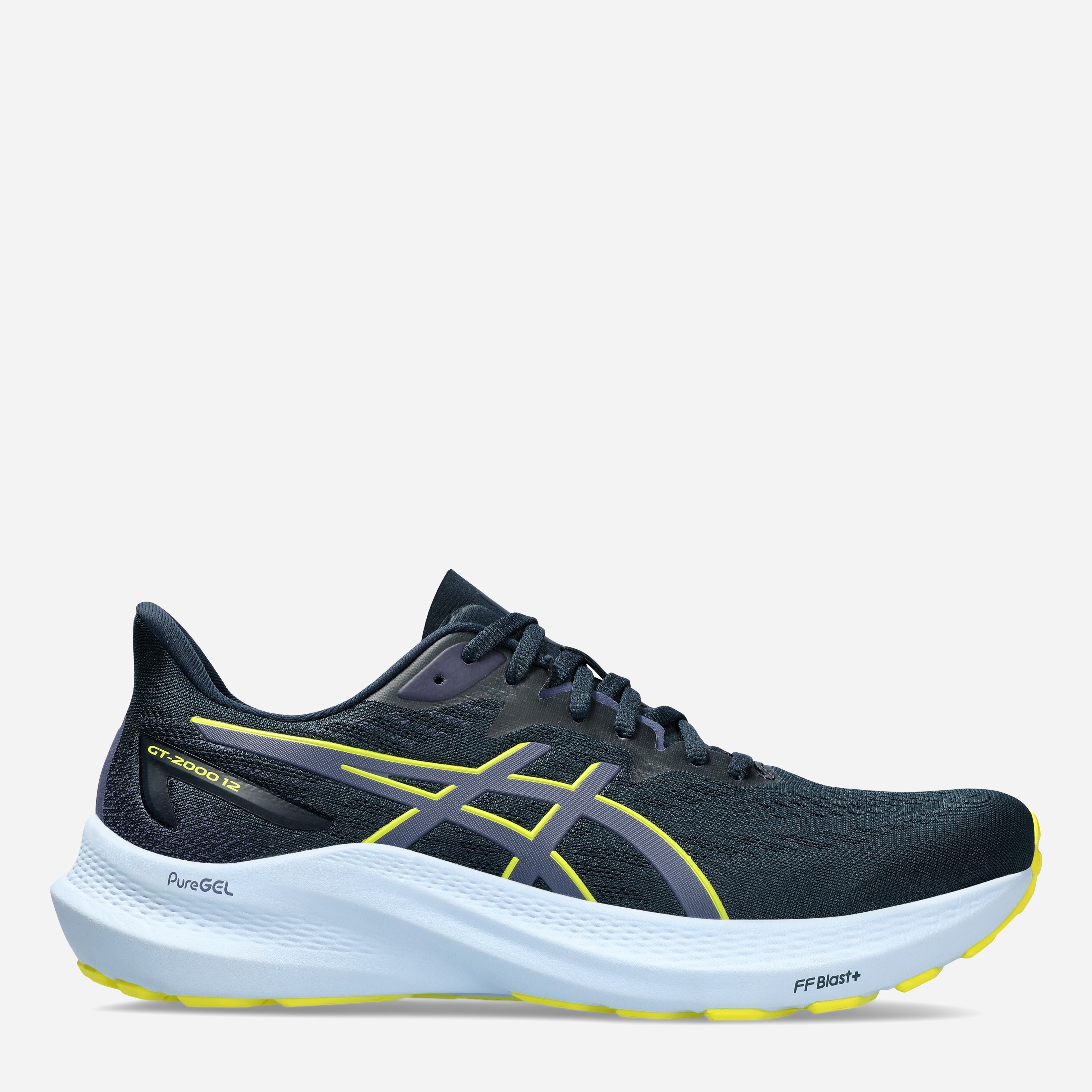 Акція на Чоловічі кросівки для бігу ASICS Gt-2000 12 1011B691-403 45 (11US) 28.5 см Темно-синій/Жовтий від Rozetka