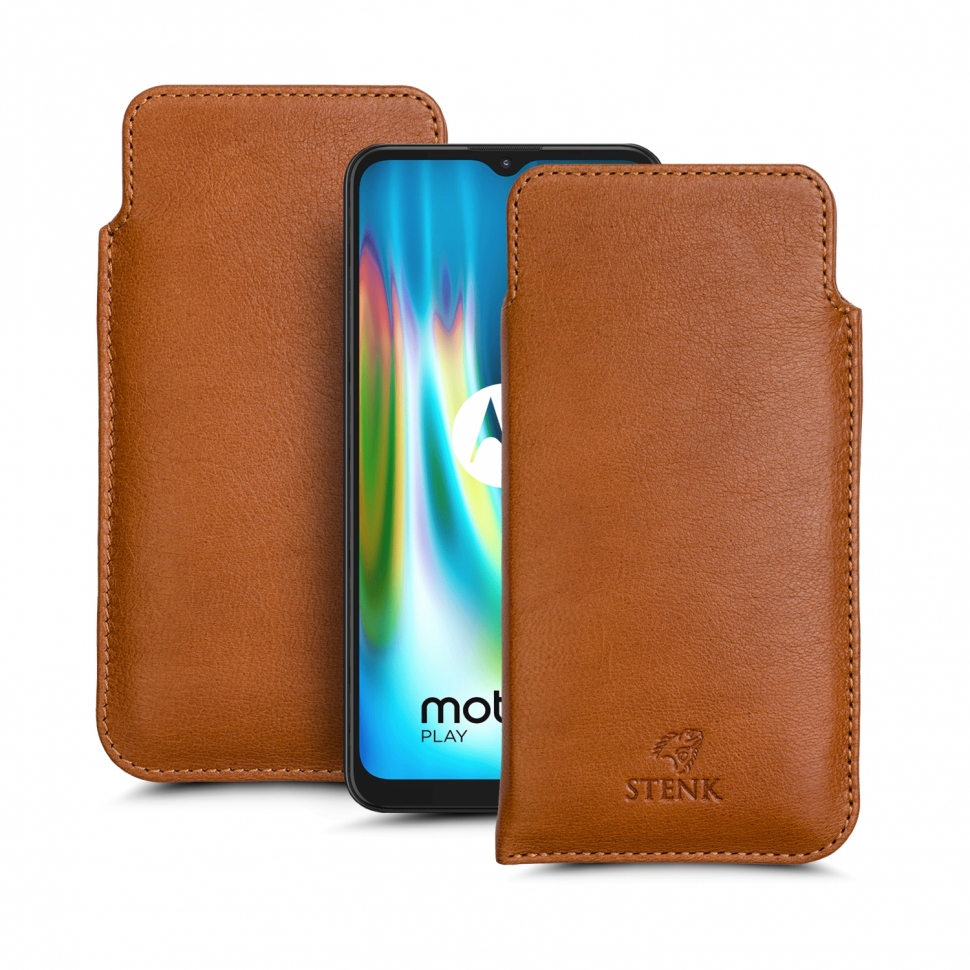 

Футляр Stenk Elegance для Motorola Moto G9 Play Camel