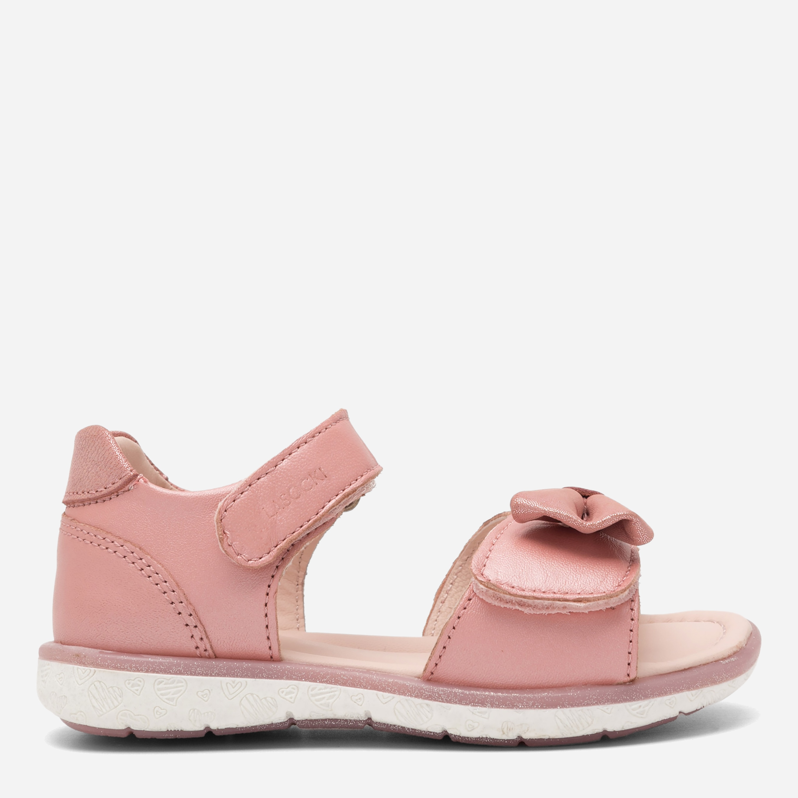 Акция на Дитячі шкіряні сандалі для дівчинки Lasocki HEART CI12-2854-02B 30 Рожеві от Rozetka