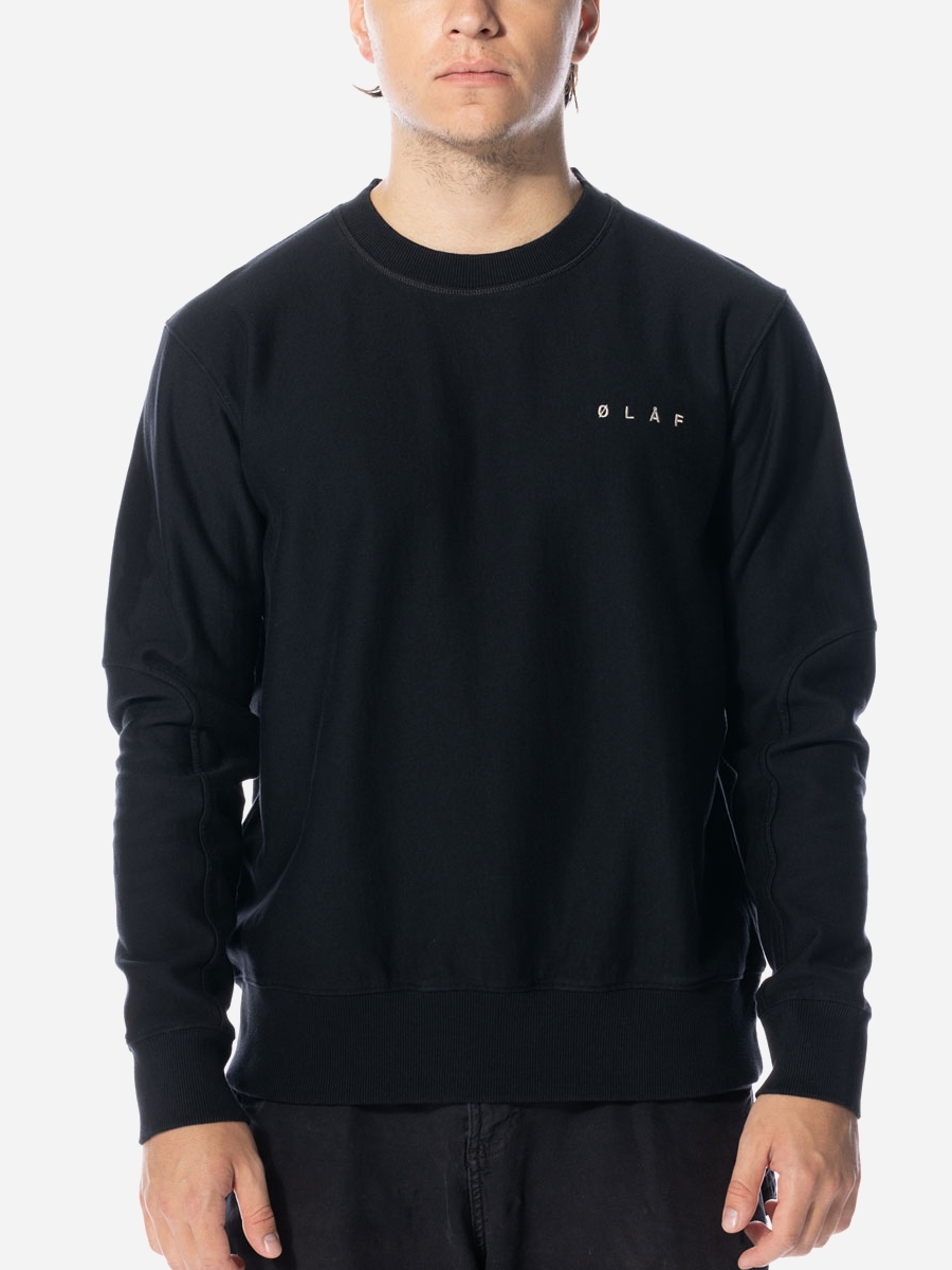 Акція на Світшот оверсайз чоловічий Olaf Face Crewneck "Black" M140211-BLACK L Чорний від Rozetka