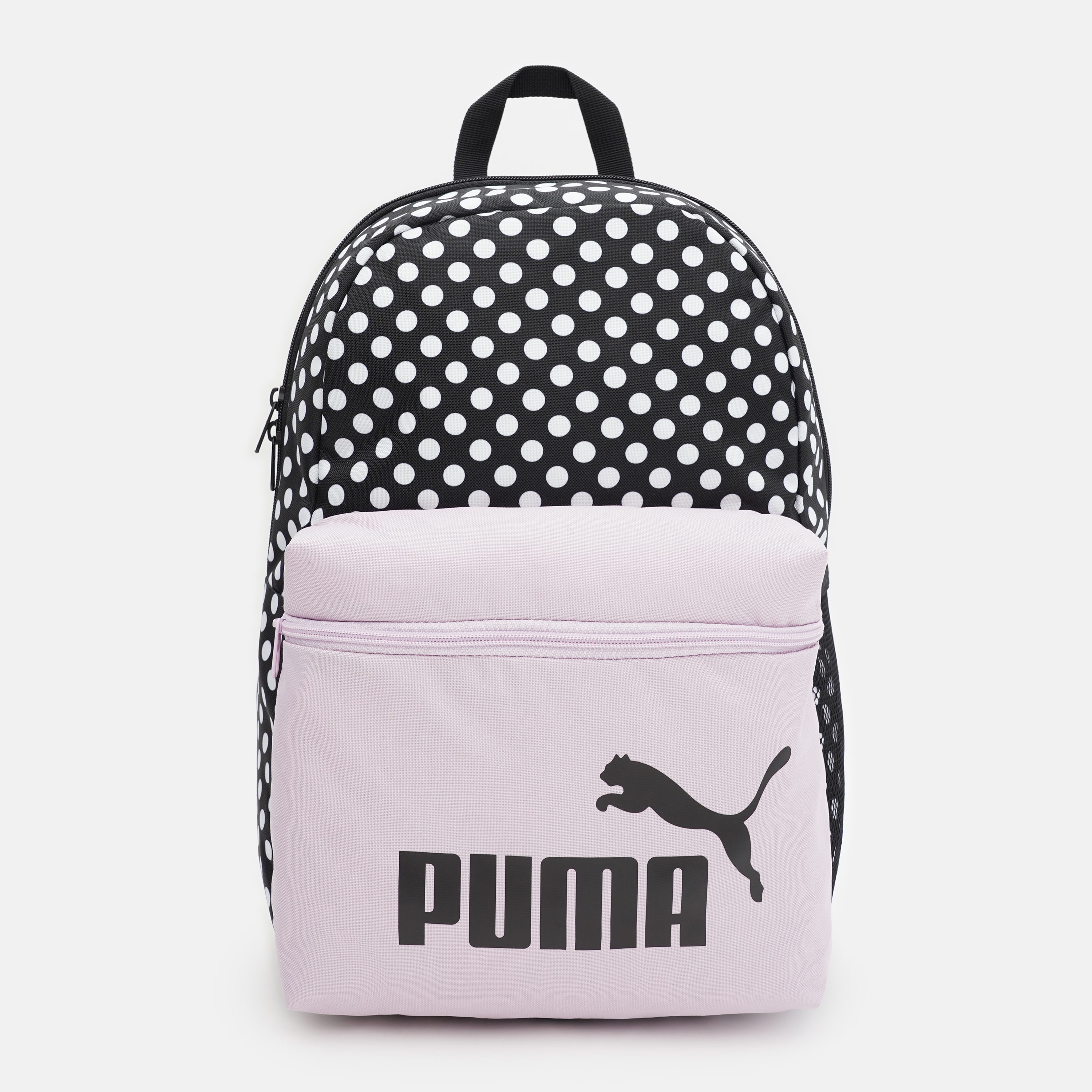 Акція на Рюкзак спортивний тканинний 22 л вміщує формат А4 PUMA 07994808 X Black-Polka Dot AOP від Rozetka
