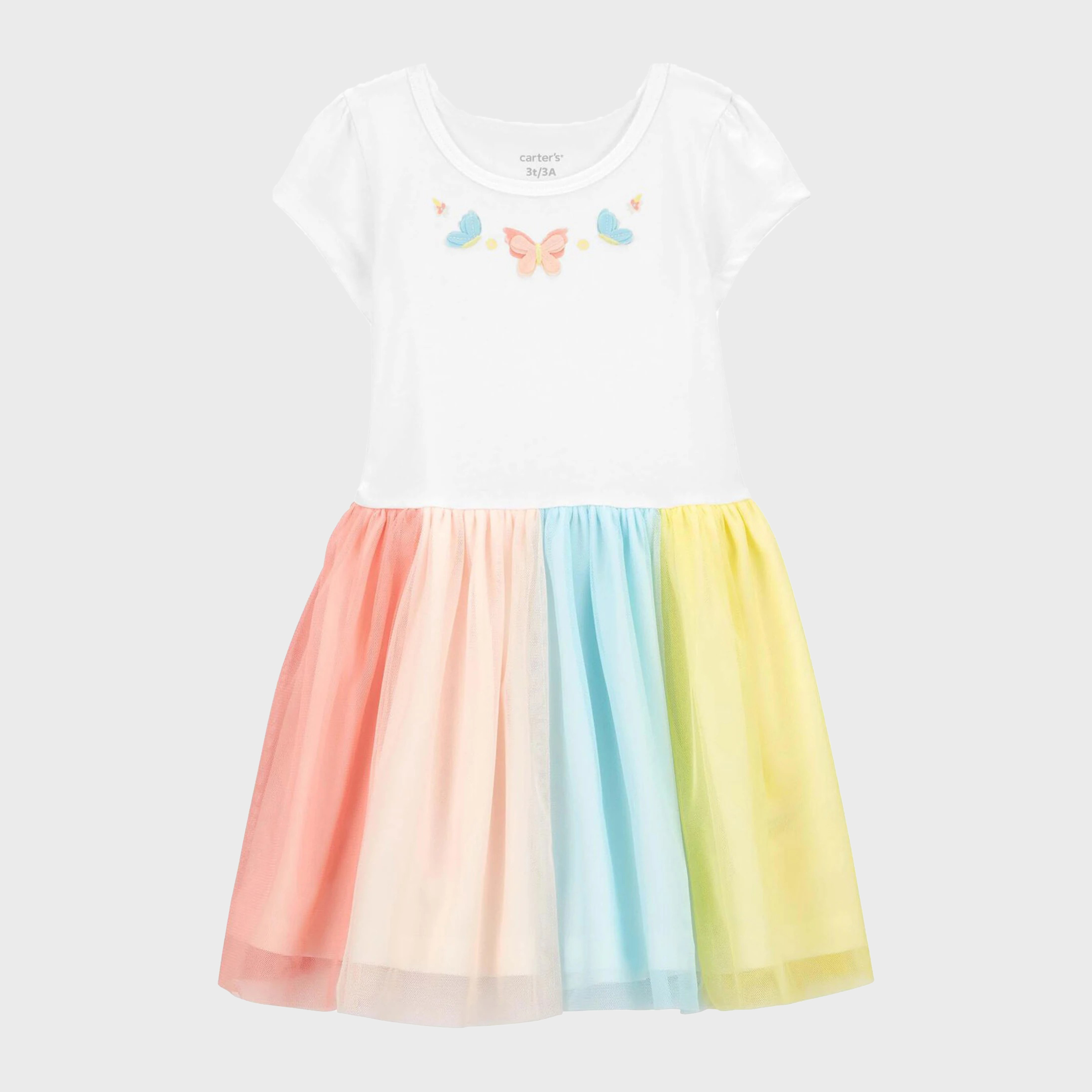 Акция на Дитяче літнє фатинове плаття для дівчинки Carters 2Q666110 88-93 см Різнобарвне от Rozetka
