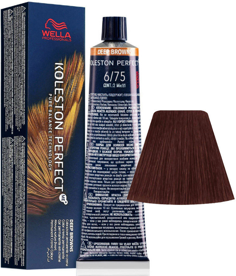 Стойкая краска для волос Wella Koleston Perfect Me + Deep Browns 6 - 75 ...