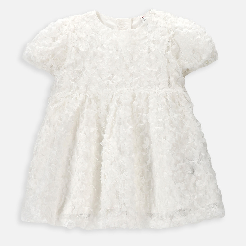 Акция на Дитяче літнє святкове плаття для дівчинки Coccodrillo WC4128202EBG-003 86 см Екрю от Rozetka
