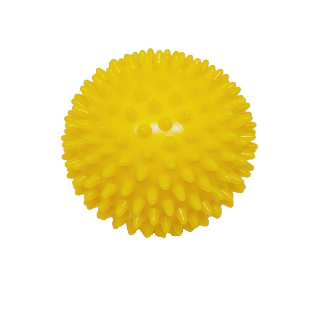 Массажный мяч для стоп и тела МФР шипованный Spiky Ball 9 см Желтый ...