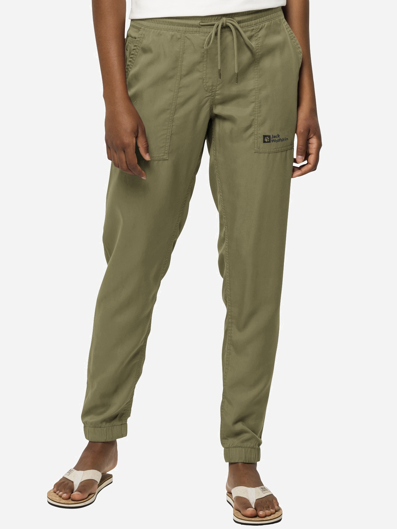 Акція на Штани жіночі Jack Wolfskin Mojave Pants W 1504752-4511 L Хакі від Rozetka