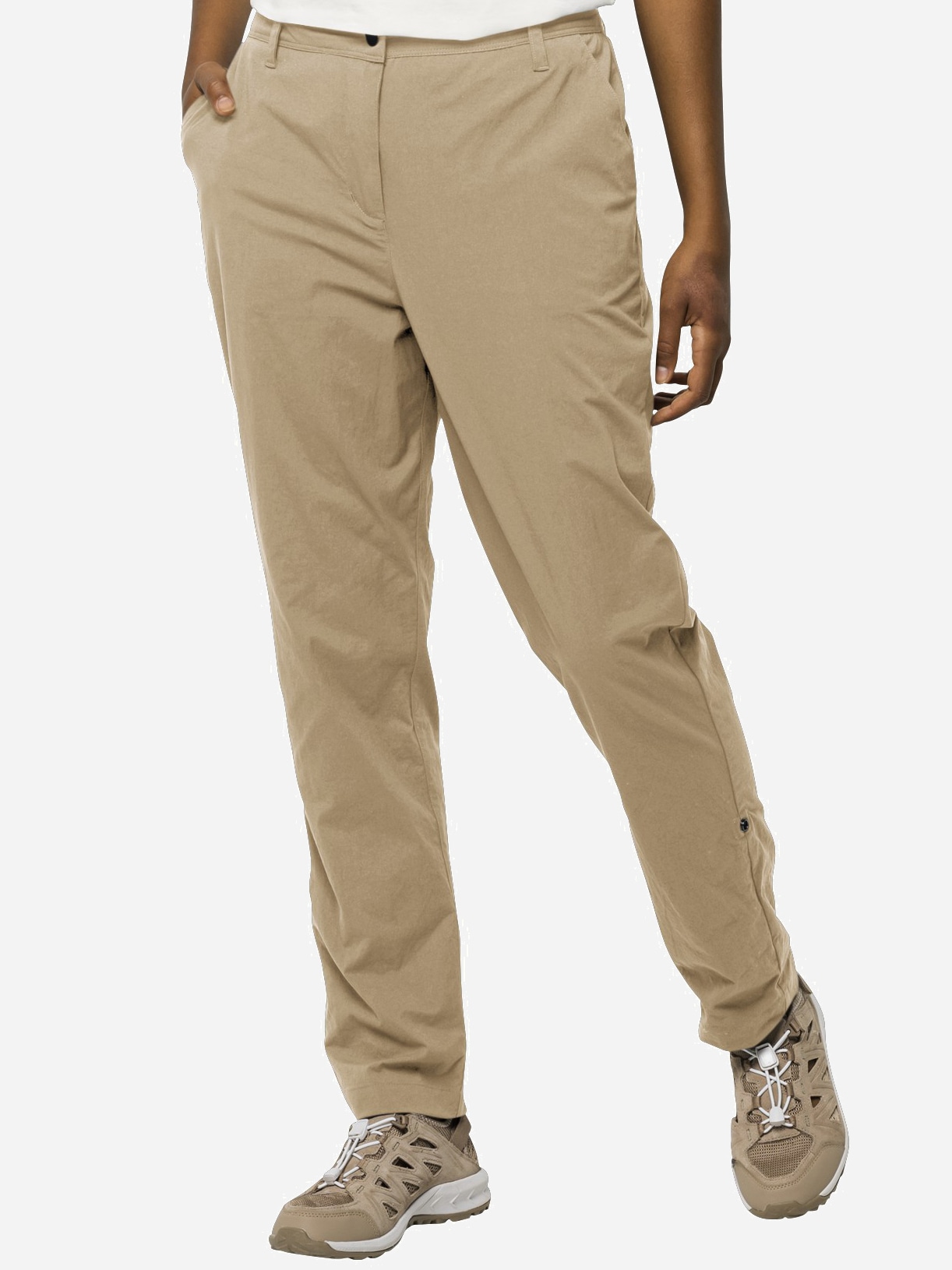 Акція на Штани жіночі Jack Wolfskin Desert Roll Up Pants W 1505282-5156 40 Бежеві від Rozetka