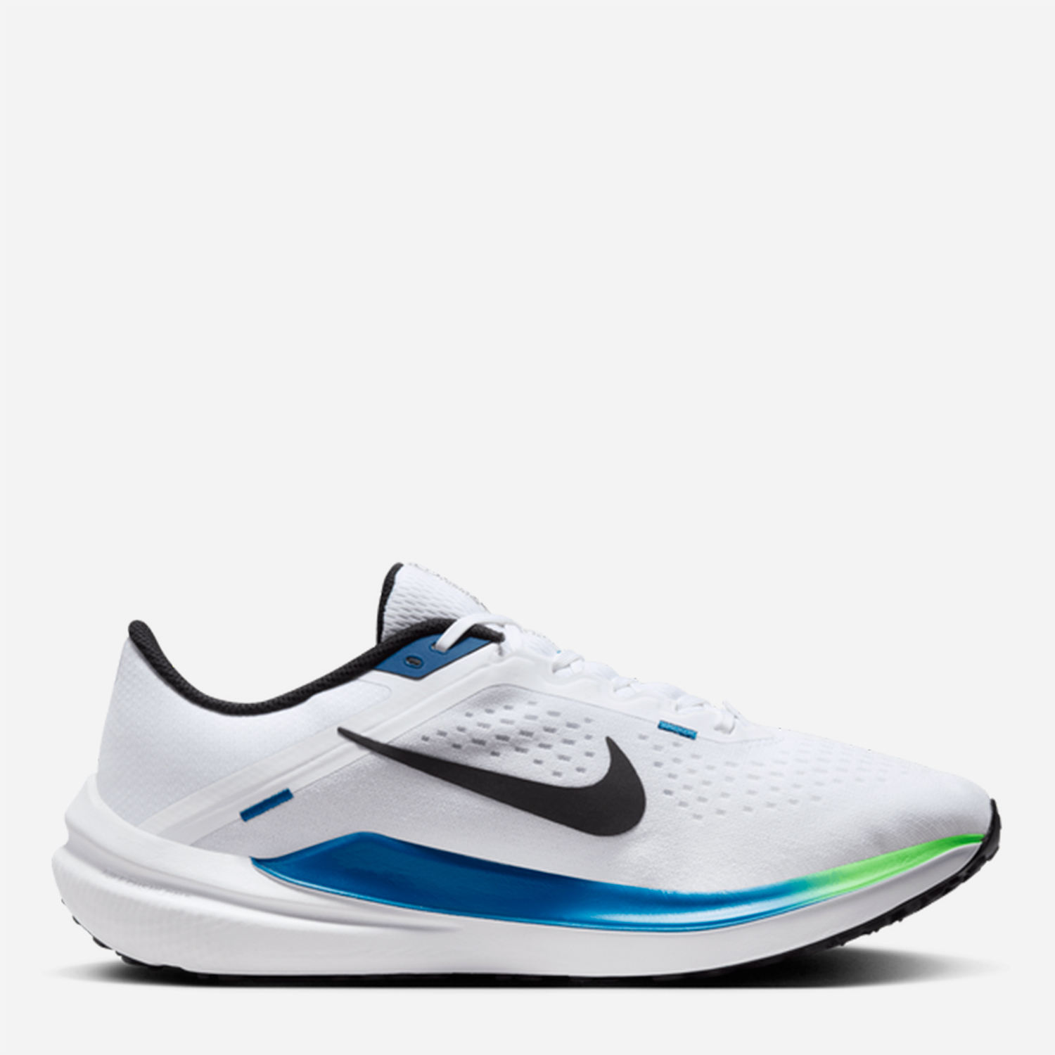 Акція на Чоловічі кросівки для бігу Nike Air Winflo 10 DV4022-103 47 (12.5US) 30.5 см White/Black-Star Blue-Green Strike від Rozetka