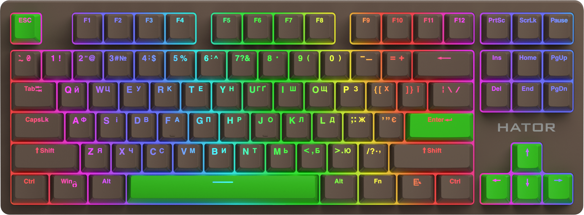 Клавиатура проводная HATOR Rockfall 2 Autograph Edition Mecha TKL