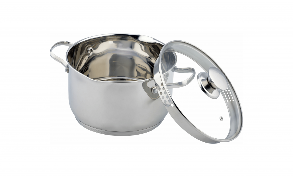 

Кастрюля из нерж. стали со стеклянной крышкой Con Brio CB-1118, 20х12см, 3,7л, ИНДУКЦИЯ (CB-1118)