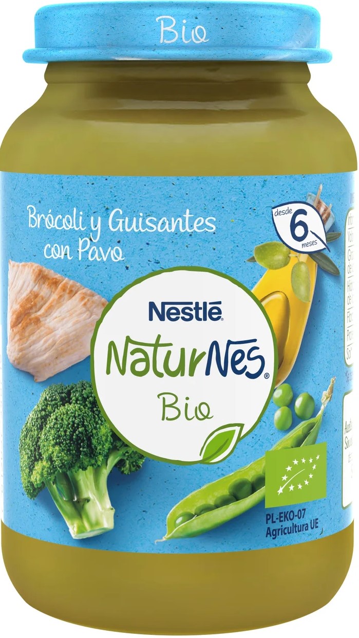 Пюре для детей овощное Nestle Naturnes Bio Broccoli Pea and Turkey Tart ...
