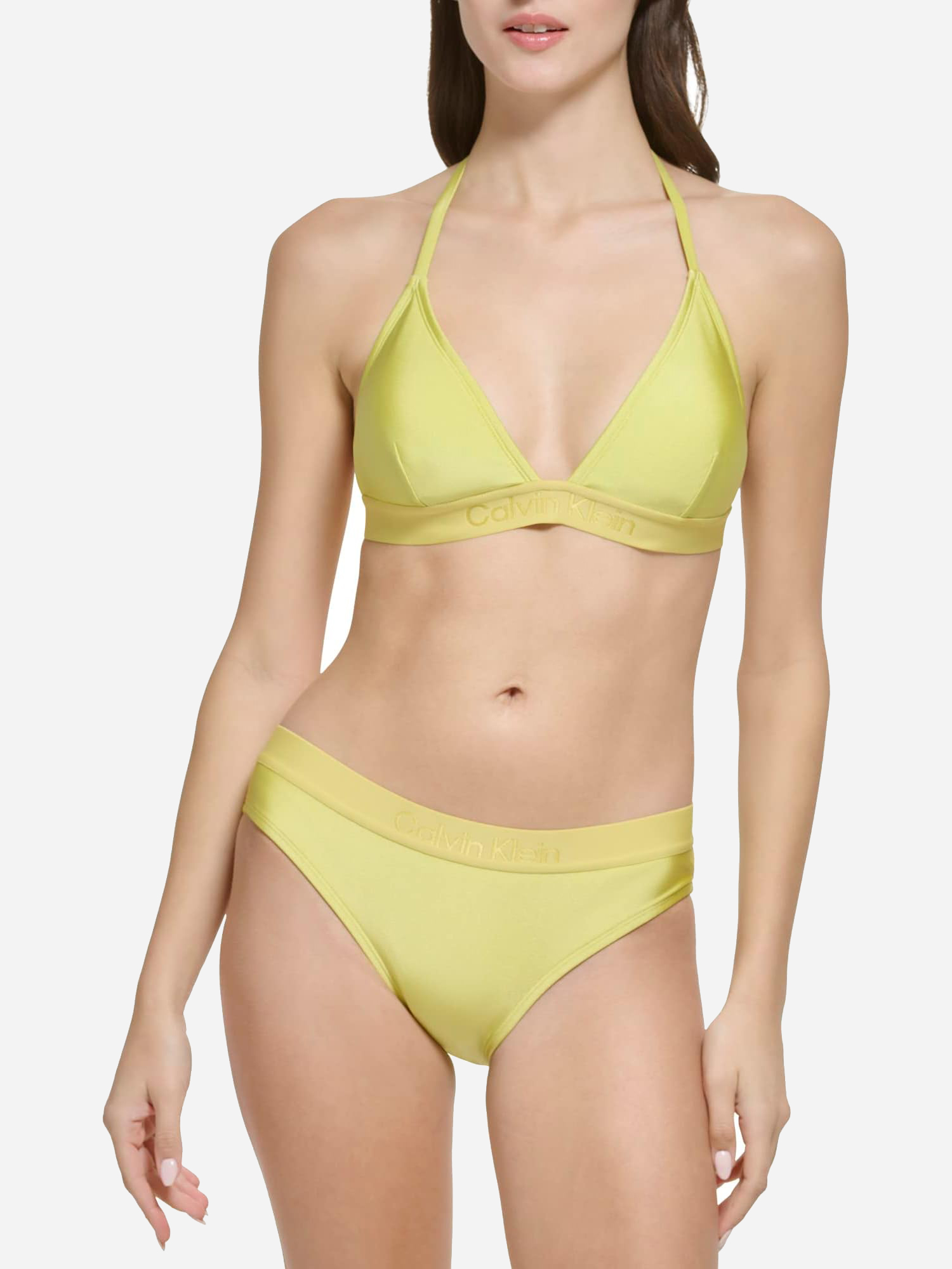 Акція на Роздільний купальник жіночий Calvin Klein Underwear 484618858 L Жовтий від Rozetka