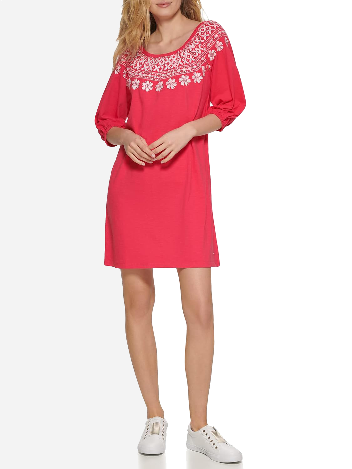 Акція на Сукня-футболка коротка літня жіноча Tommy Hilfiger 227638462 XS Рожева від Rozetka