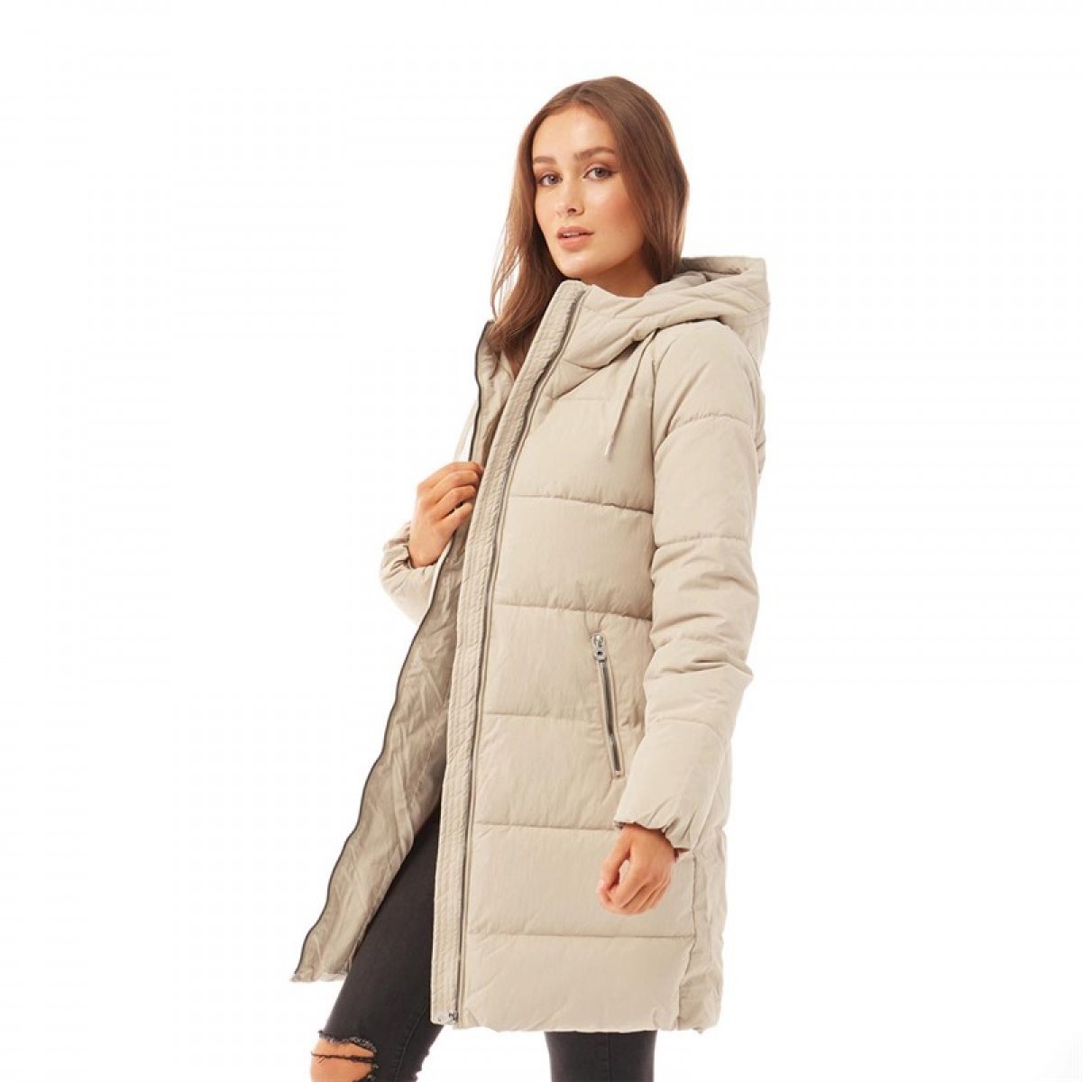 dolly long puffer coat humus