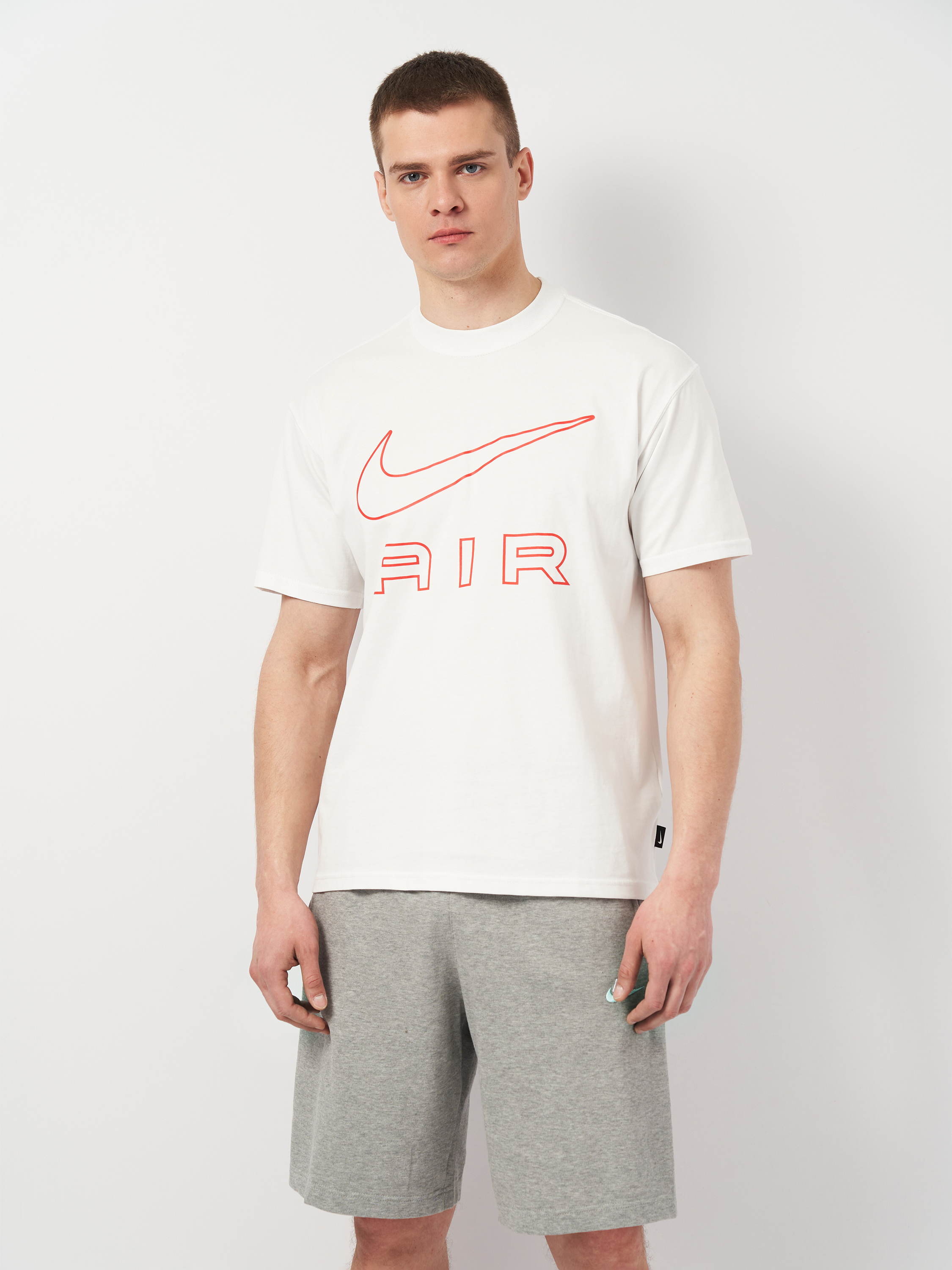 Акція на Футболка довга чоловіча Nike M Nsw Tee M90 Nike Air FQ3792-121 S Біла від Rozetka