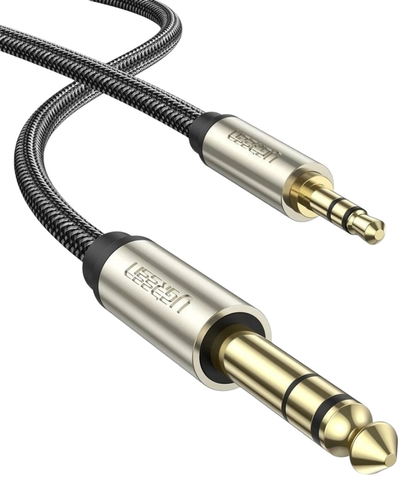 Кабель Ugreen mini-jack 3.5 мм - TRS 6.35 мм 3 м Grey (6957303816293 ...