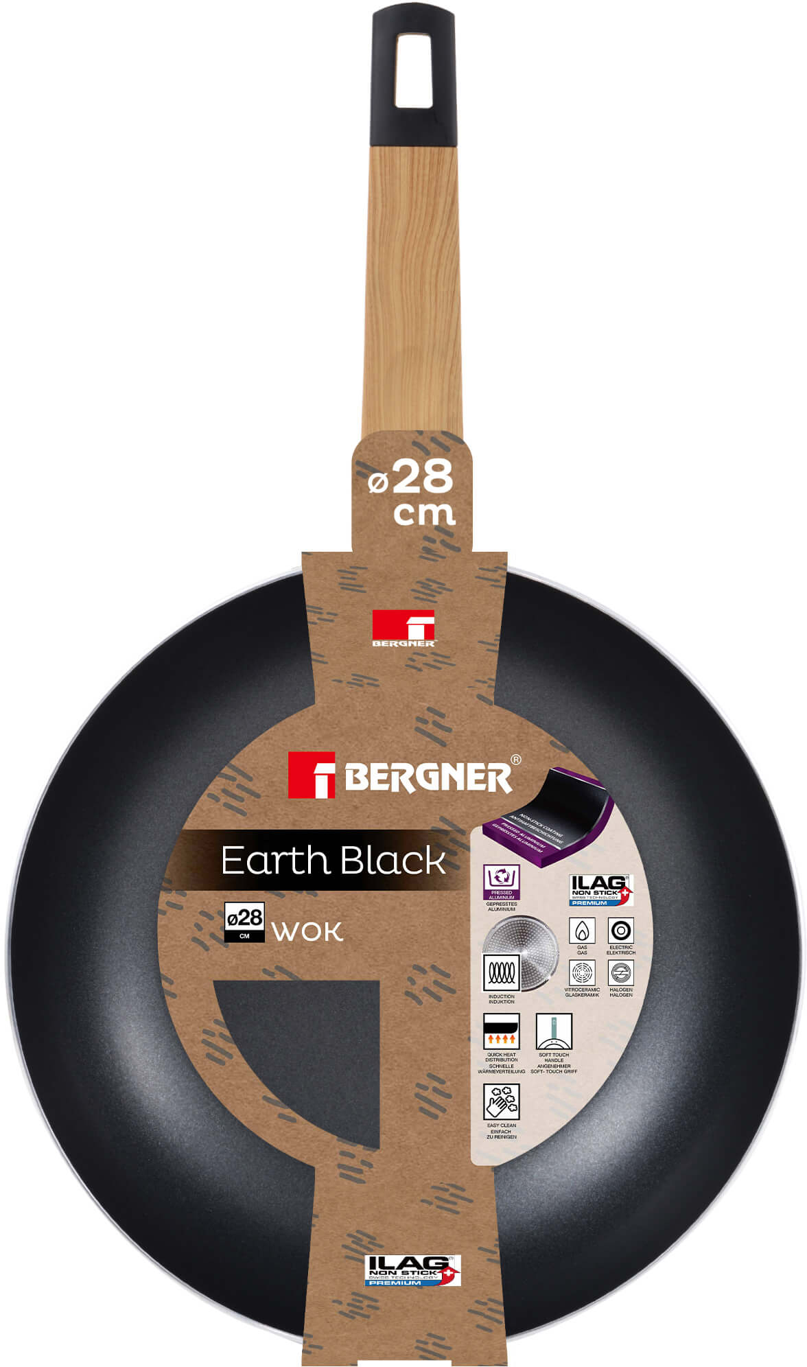 Вок Bergner Earth Black 28 см (BG-34627-BK) – фото, отзывы ...