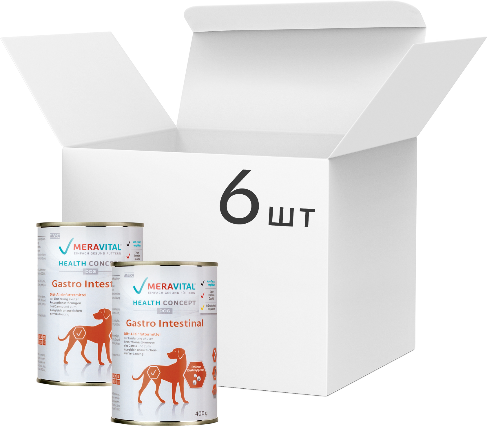 Упаковка влажного корма для взрослых собак Mera MVH Gastro Intestinal ...