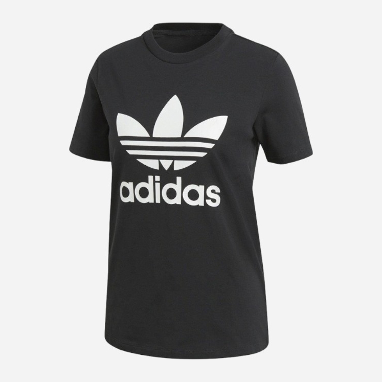 Акція на Футболка жіноча Adidas Trefoil Tee Cv9888 32 Чорна від Rozetka