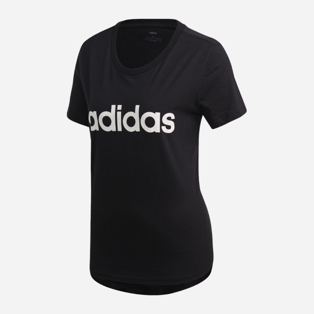 Акція на Футболка жіноча Adidas W E Lin Slim T Dp2361 XS Чорна від Rozetka
