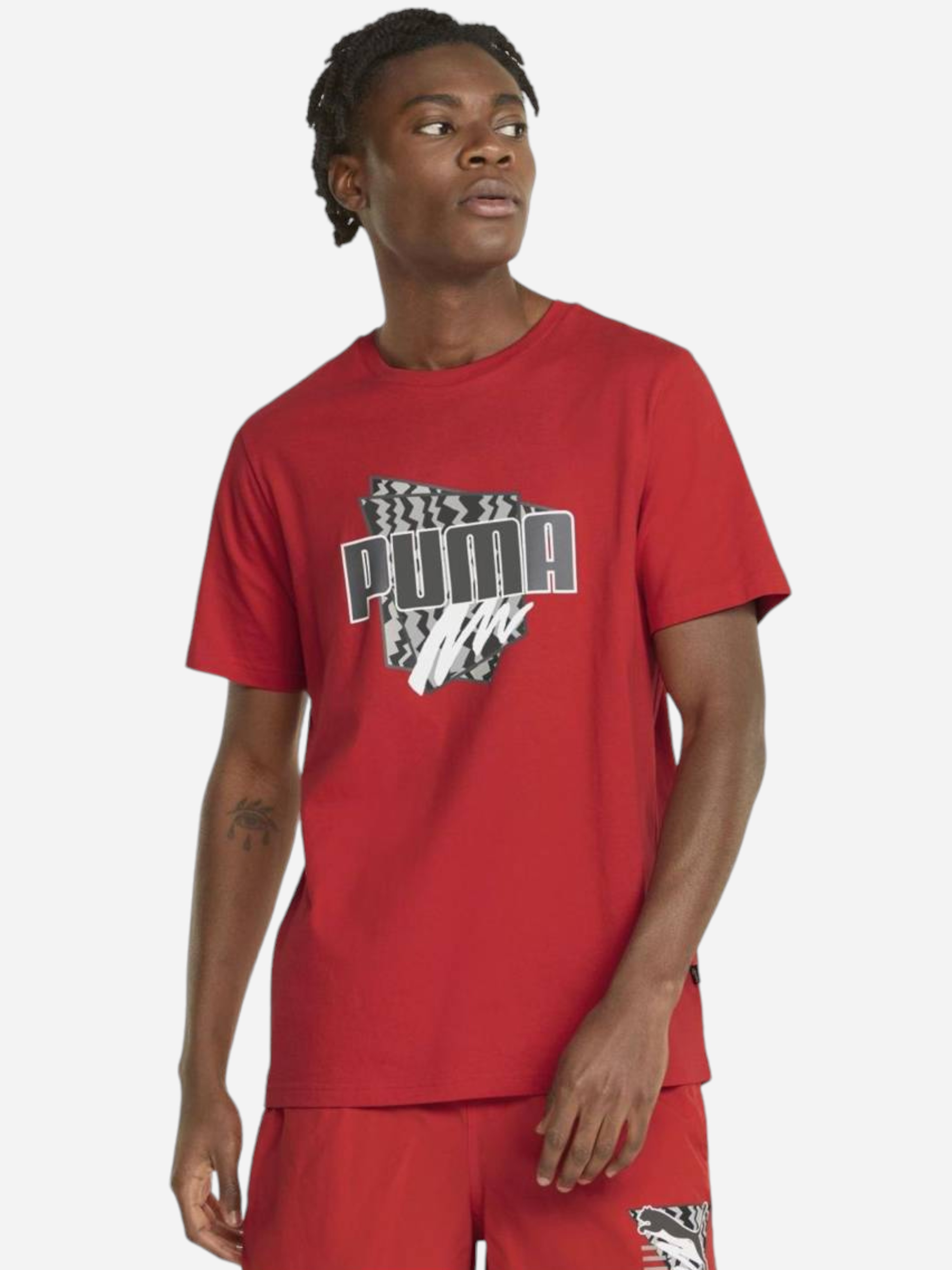 Акція на Футболка чоловіча Puma Summer Graphic Tee High 848576-11 M Червона від Rozetka