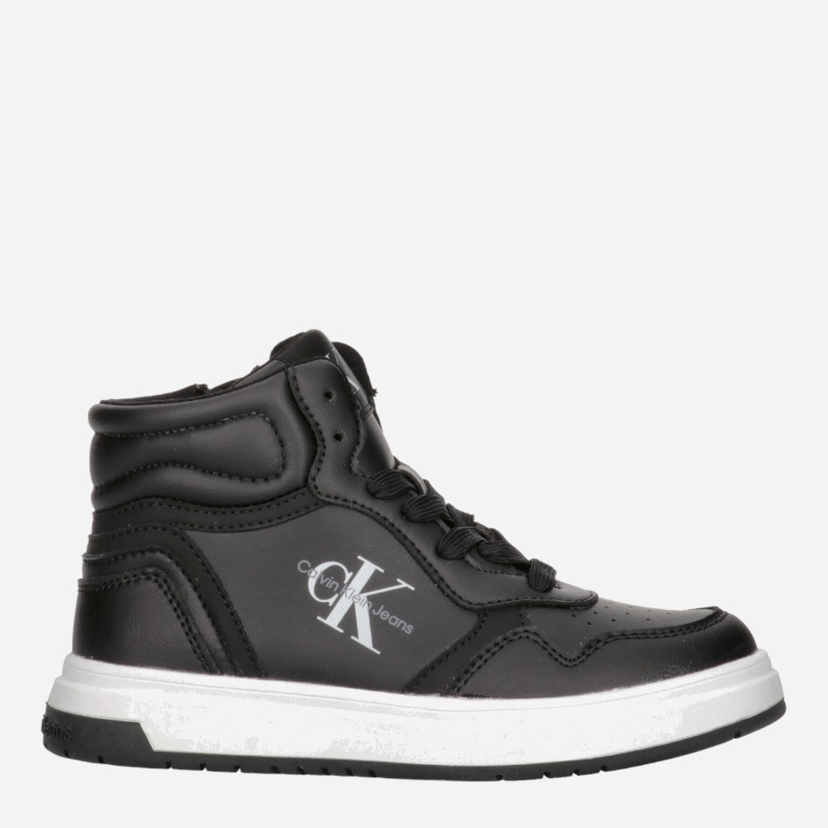 Акція на Підліткові високі кросівки для хлопчика Calvin Klein Jeans SNEAKER V3X9-80730-1355999 37 Чорні від Rozetka