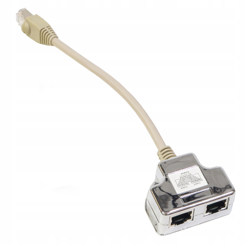 Розгалужувач витої пари, UTP, cat.5e, 1*Male/RJ45-2*Femail/RJ45 ...