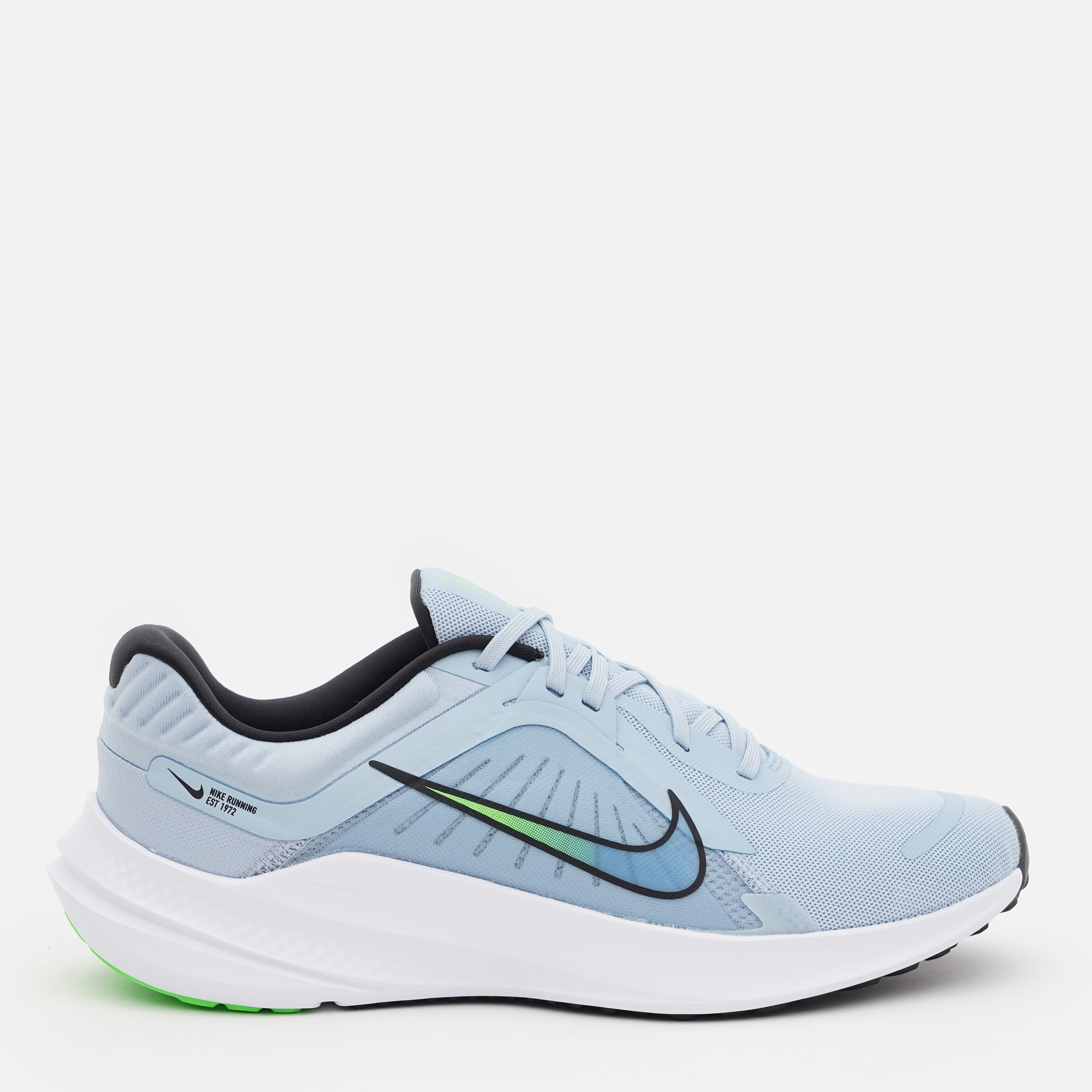 Акция на Чоловічі кросівки для бігу Nike Quest 5 DD0204-402 42 (8.5US) 26.5 см Lt Armory Blue/Black-Green Strike от Rozetka