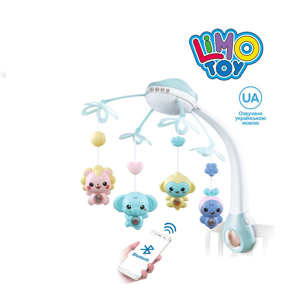 

Карусель LIMO TOY HB 0007 ABCD мобили на кроватку, музыкальный проектор белый