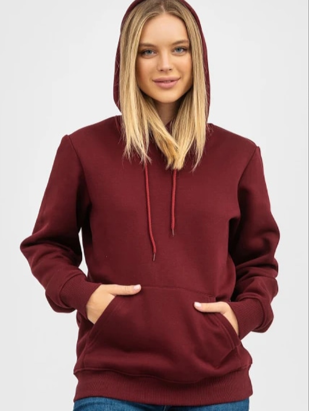 Акція на Худі жіноче Ray Basic U0401W XS Burgundy від Rozetka