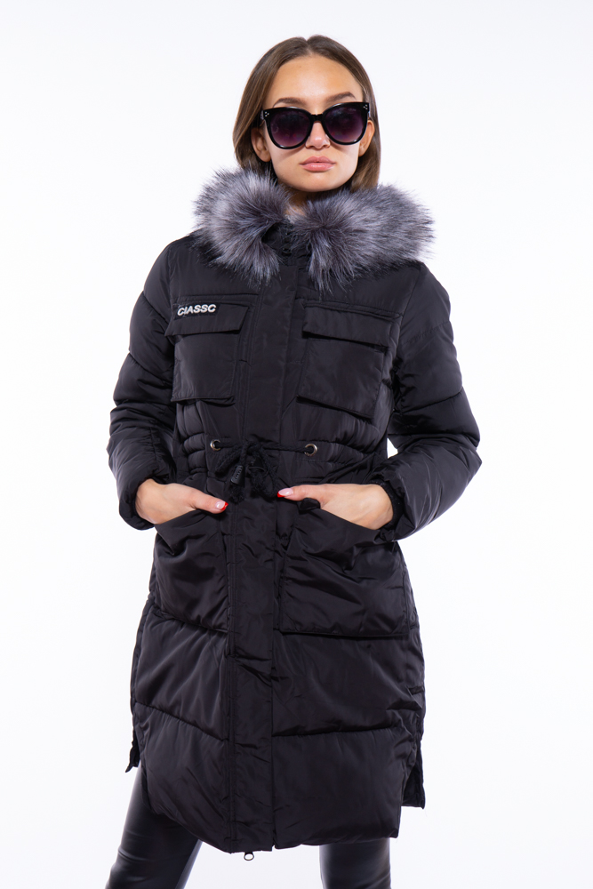 

Куртка стеганая на кулиске Time of Style 120PSKL1715 XXL Черный