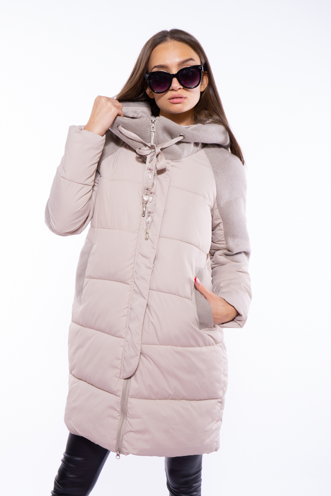 

Стильная стеганная куртка Time of Style 120PSKL6240 40 Бежевый