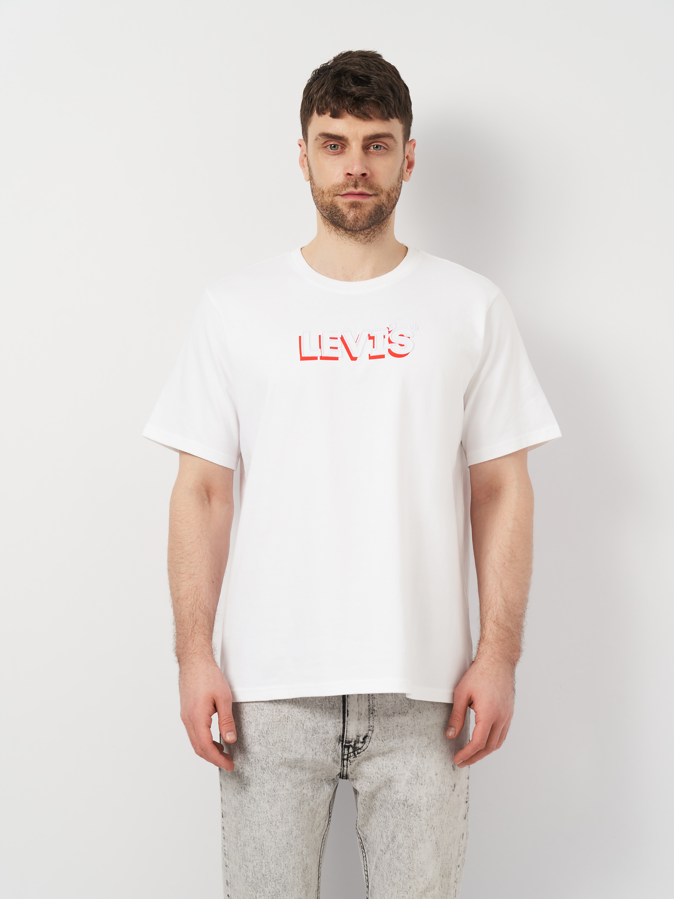 Акція на Футболка бавовняна чоловіча Levi's Ss Relaxed Fit Tee 16143-1245 M Біла від Rozetka