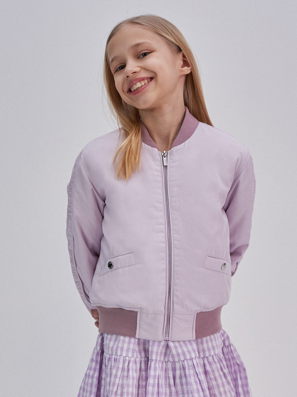 Акція на Підліткова демісезонна куртка-бомбер для дівчинки Big Star Sandra 164 см Фіолетова від Rozetka