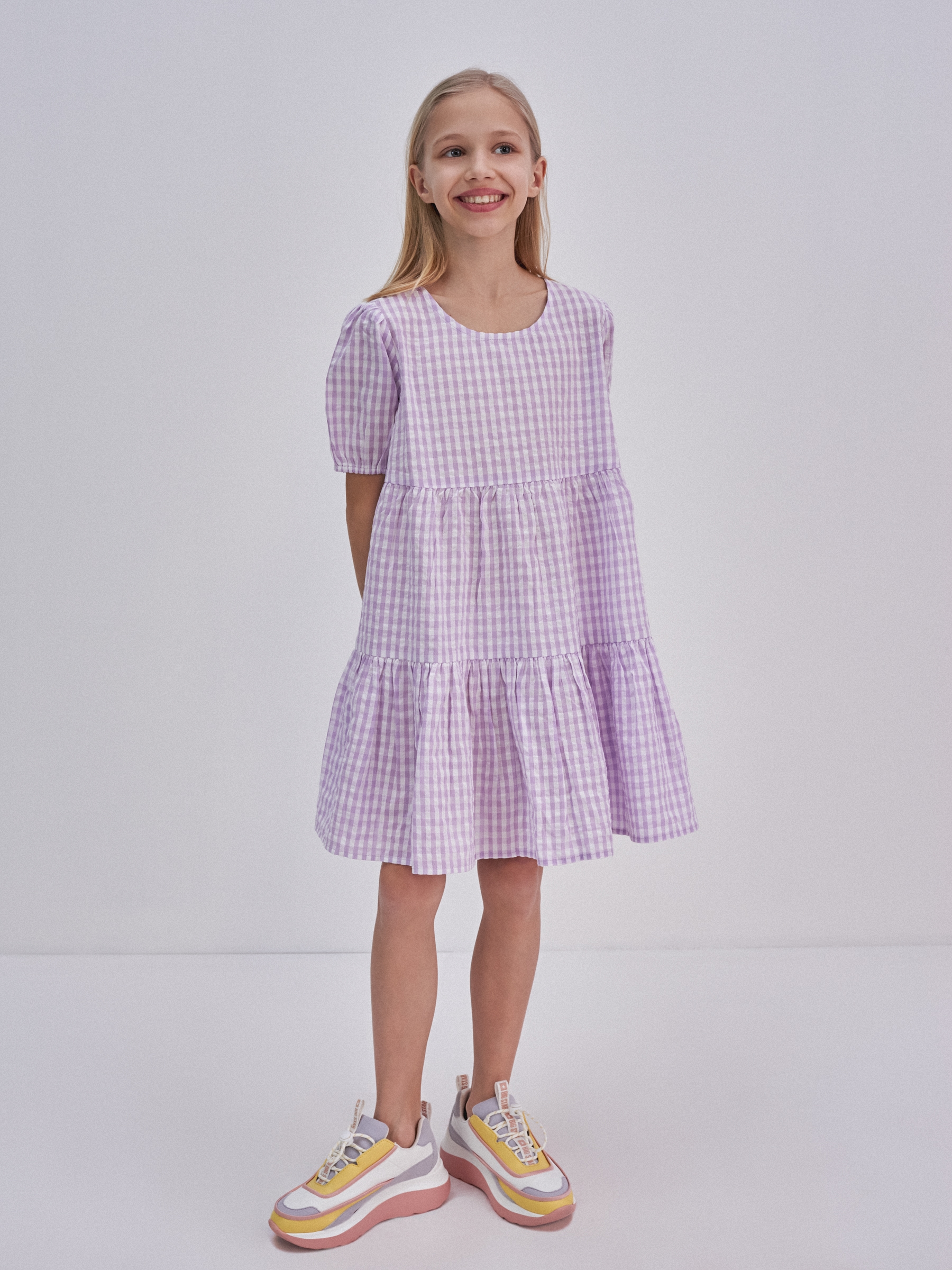 Акція на Підліткова сукня для дівчинки Big Star Amelia 140 см Фіолетова від Rozetka