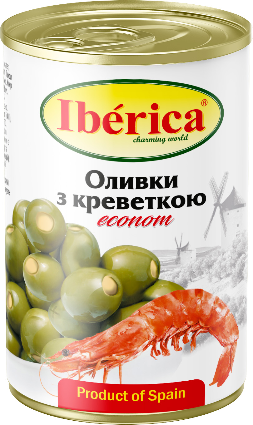 Оливки зеленые Iberica Econom с креветками 280 г (8436024298420_1 ...